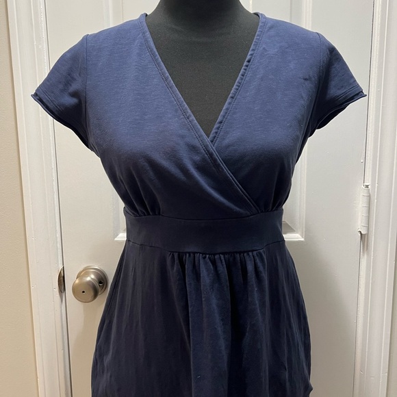 Boden Navy Cotton Blend Dress Size 6 6R - Picture 3 of 6